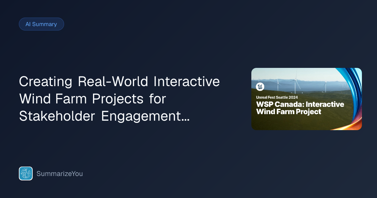 Summary of Creating Real-World Interactive Wind Farm Projects for ...