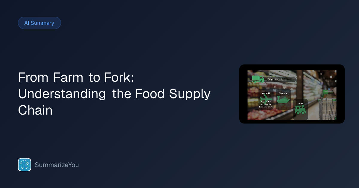 Summary of From Farm to Fork: Understanding the Food Supply Chain ...