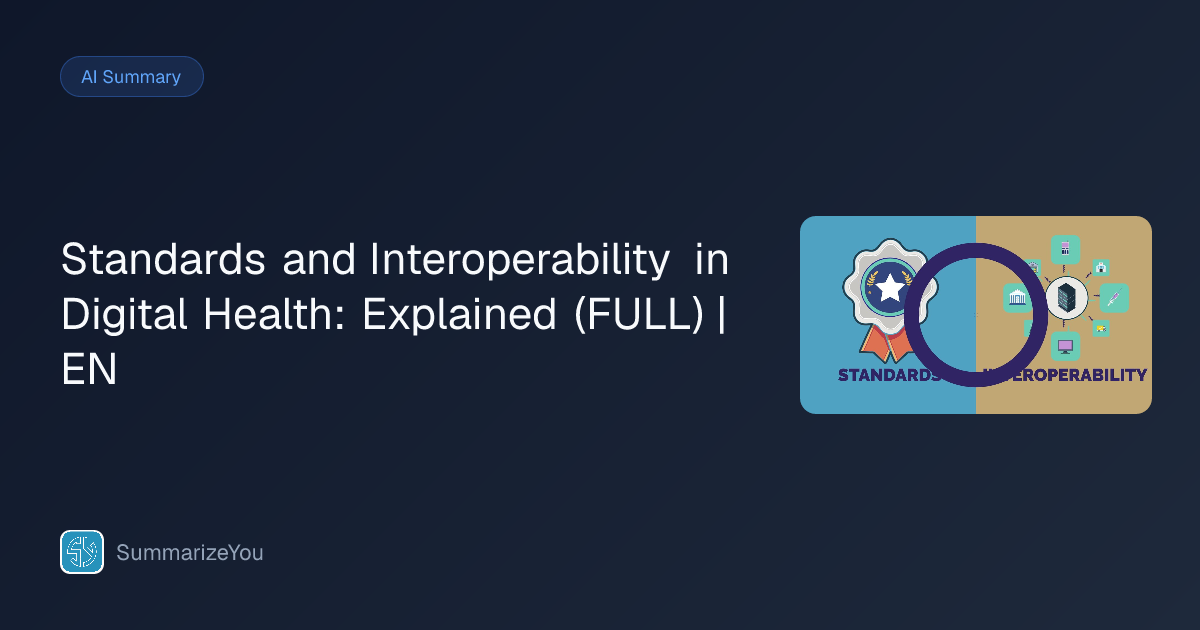 Summary of Standards and Interoperability in Digital Health: Explained ...