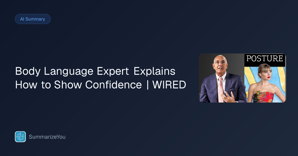 Summary of Body Language Expert Explains How to Show Confidence | WIRED ...