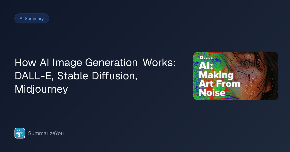 Summary of How AI Image Generation Works: DALL-E, Stable Diffusion ...