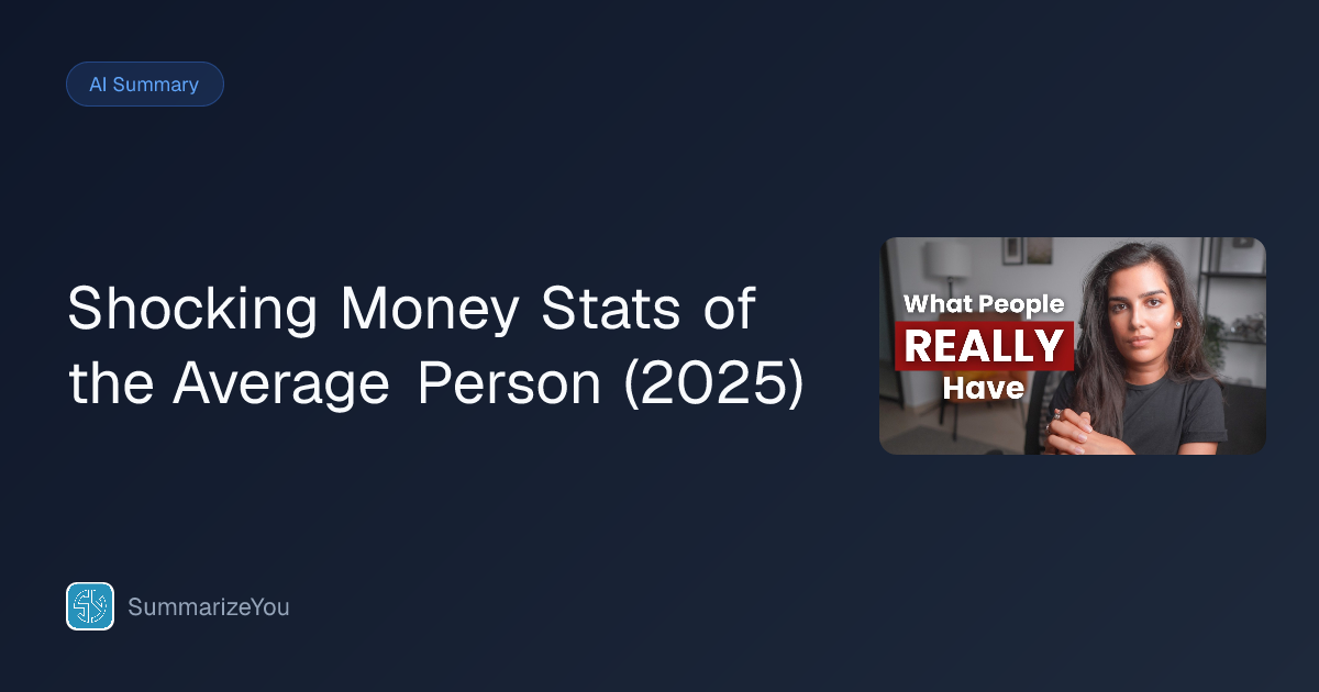Summary of Shocking Money Stats of the Average Person (2025) - SummarizeYou