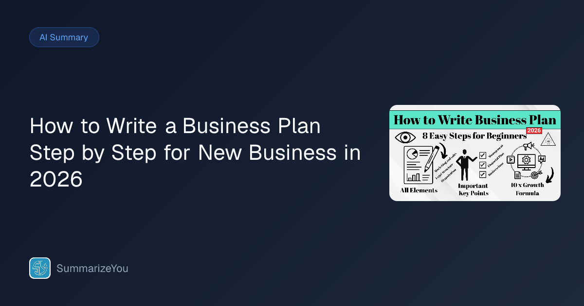 Summary of How to Write a Business Plan Step by Step for New Business ...