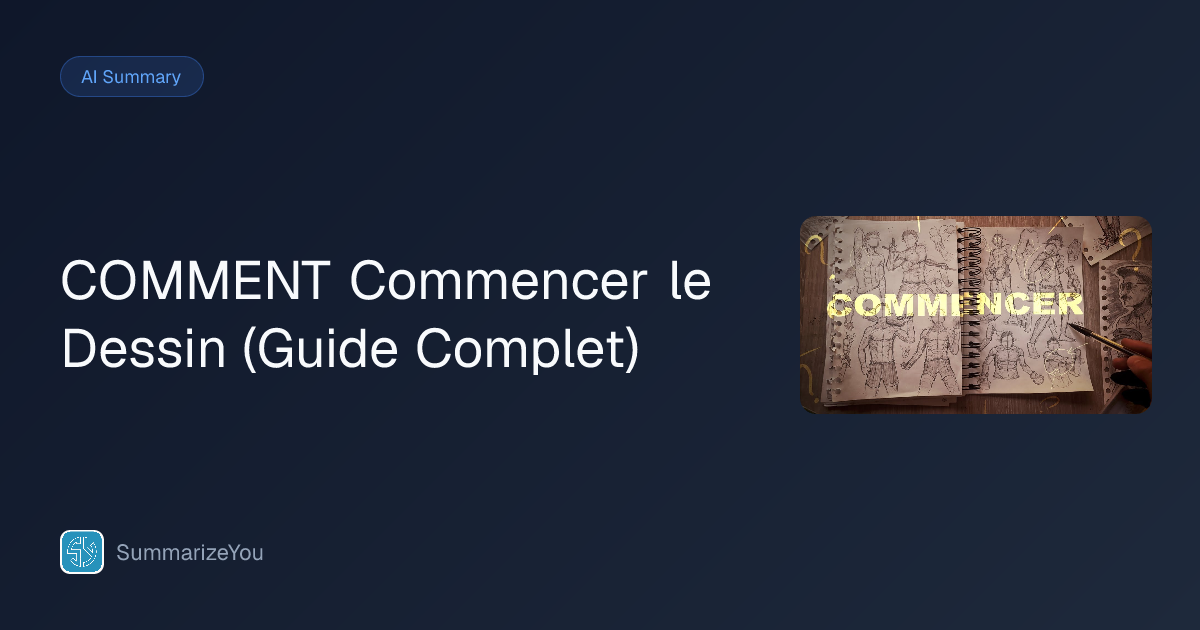 Summary of COMMENT Commencer le Dessin (Guide Complet) - SummarizeYou