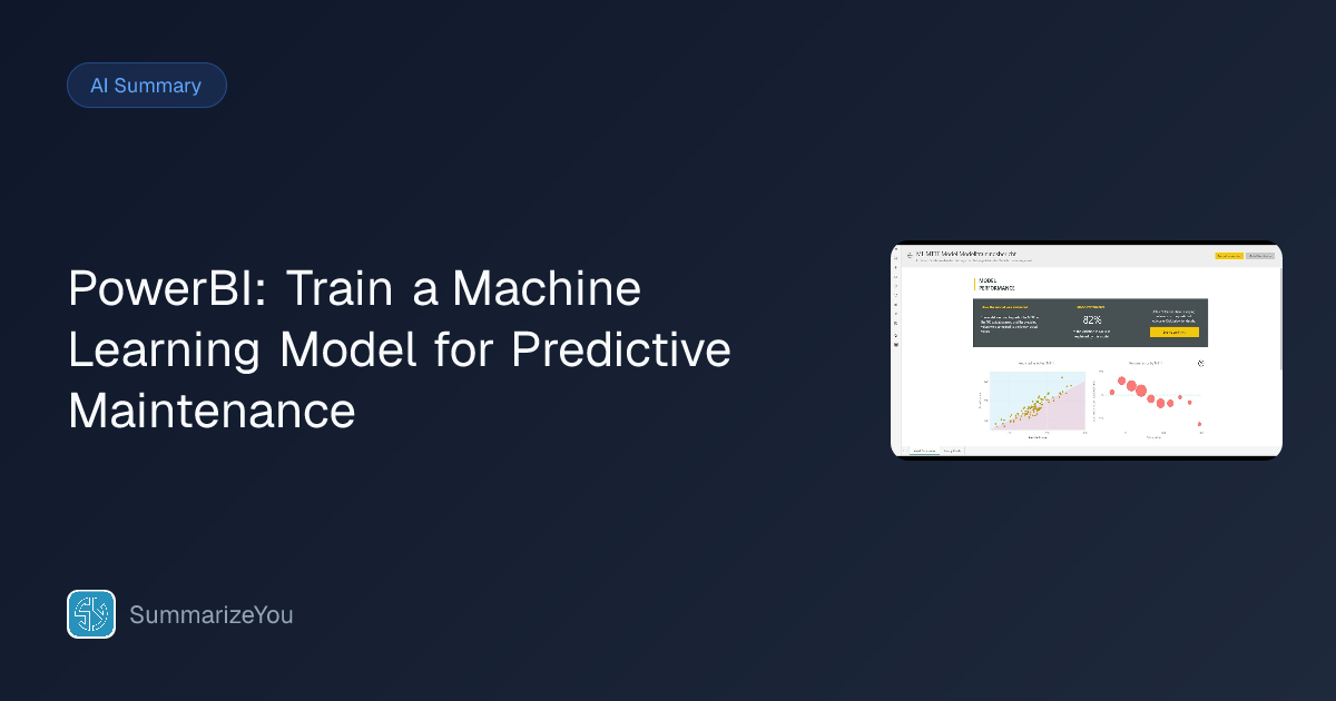 Resumen de PowerBI: Train a Machine Learning Model for Predictive ...