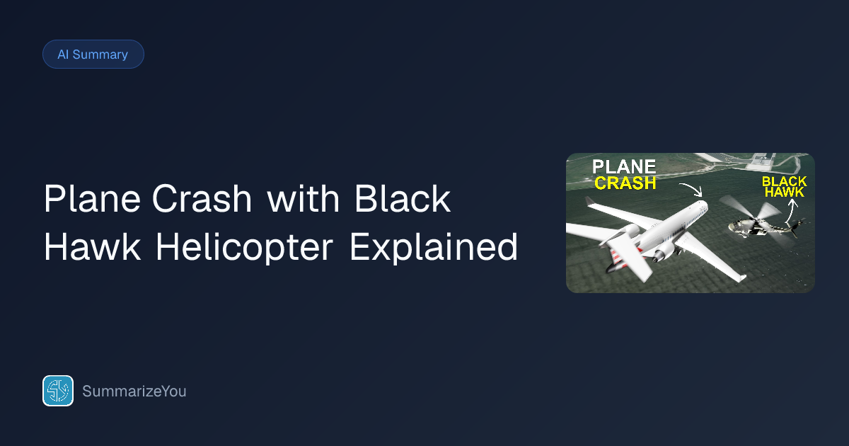Resumen de Plane Crash with Black Hawk Helicopter Explained - SummarizeYou