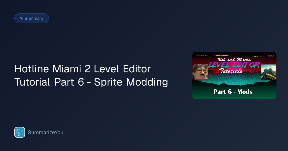Resumen de Hotline Miami 2 Level Editor Tutorial Part 6 - Sprite ...