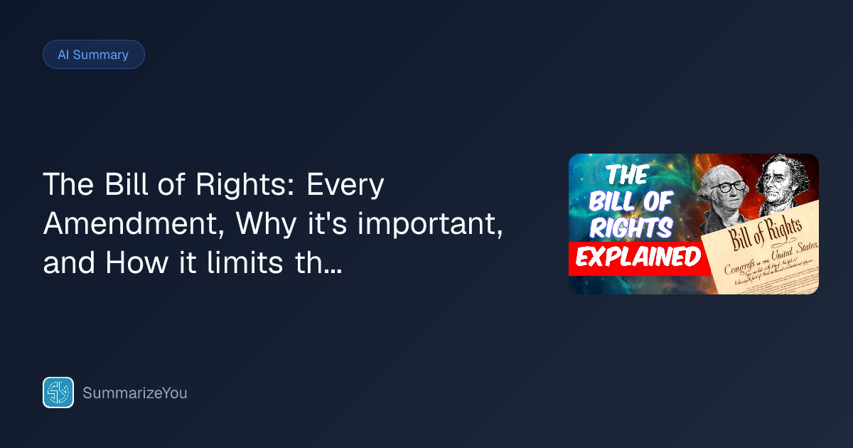 Resumen de The Bill of Rights: Every Amendment, Why it's important, and ...
