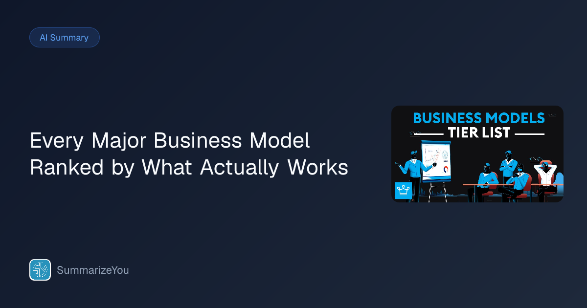 Resumen de Every Major Business Model Ranked by What Actually Works ...