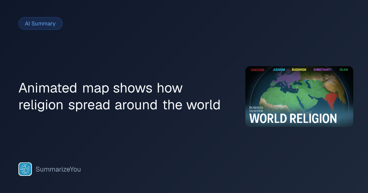 Resumen de Animated map shows how religion spread around the world ...