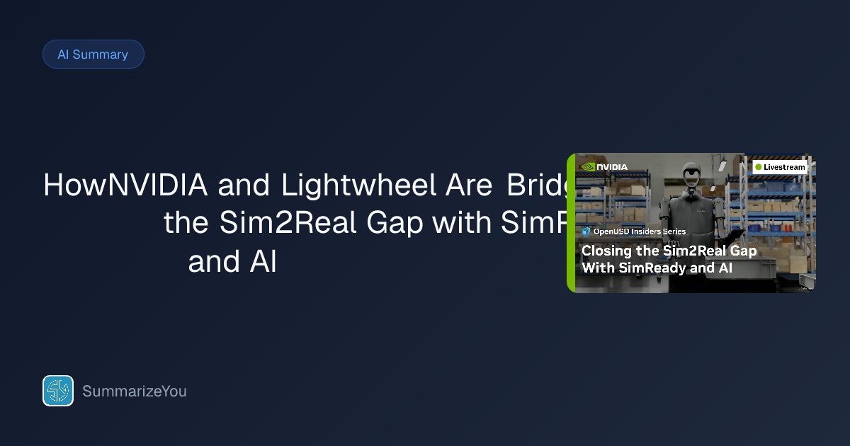 Resumen de How NVIDIA and Lightwheel Are Bridging the Sim2Real Gap with ...