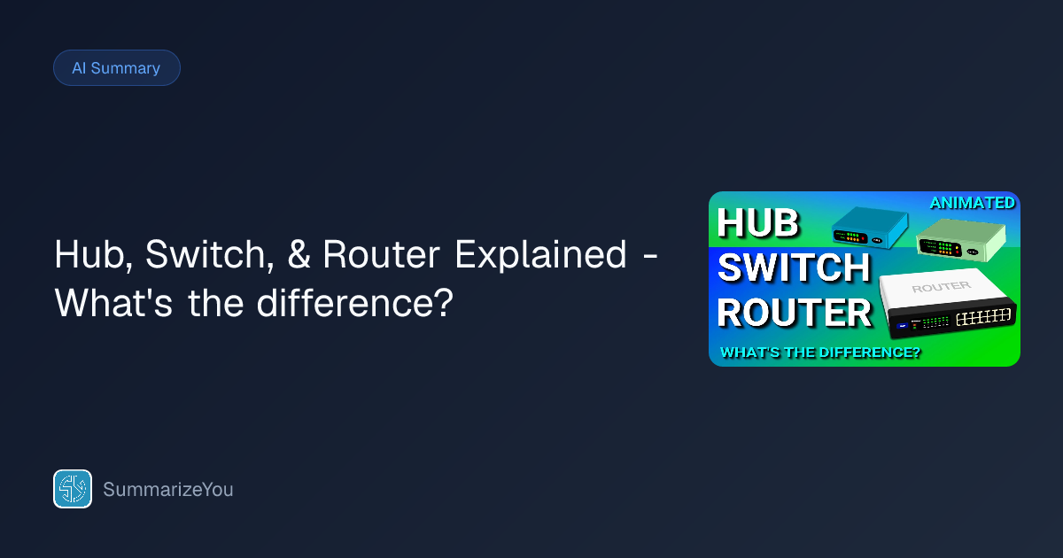 Resumen de Hub, Switch, & Router Explained - What's the difference ...