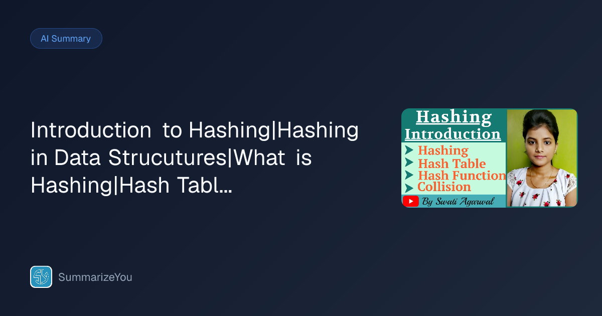 Resumen de Introduction to Hashing|Hashing in Data Strucutures|What is ...