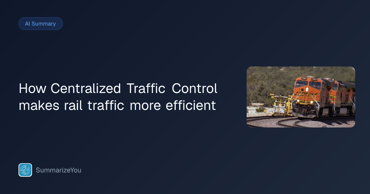 Resumen de How Centralized Traffic Control makes rail traffic more ...
