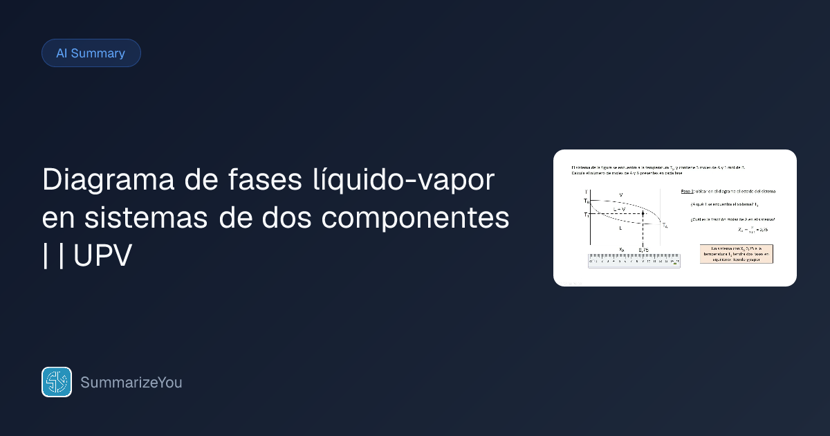 Resumen de Diagrama de fases líquido-vapor en sistemas de dos ...