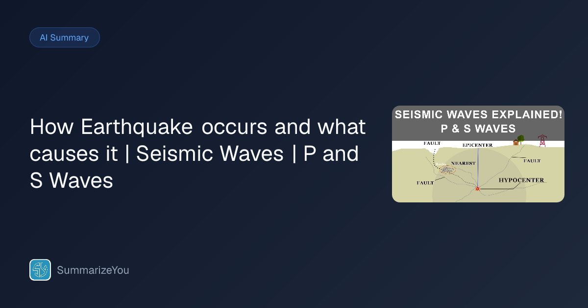 Resumen de How Earthquake occurs and what causes it | Seismic Waves | P ...