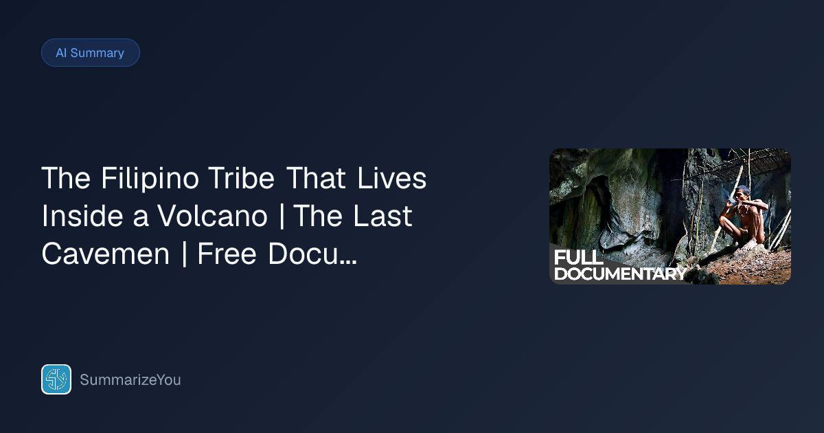 Résumé de The Filipino Tribe That Lives Inside a Volcano | The Last ...