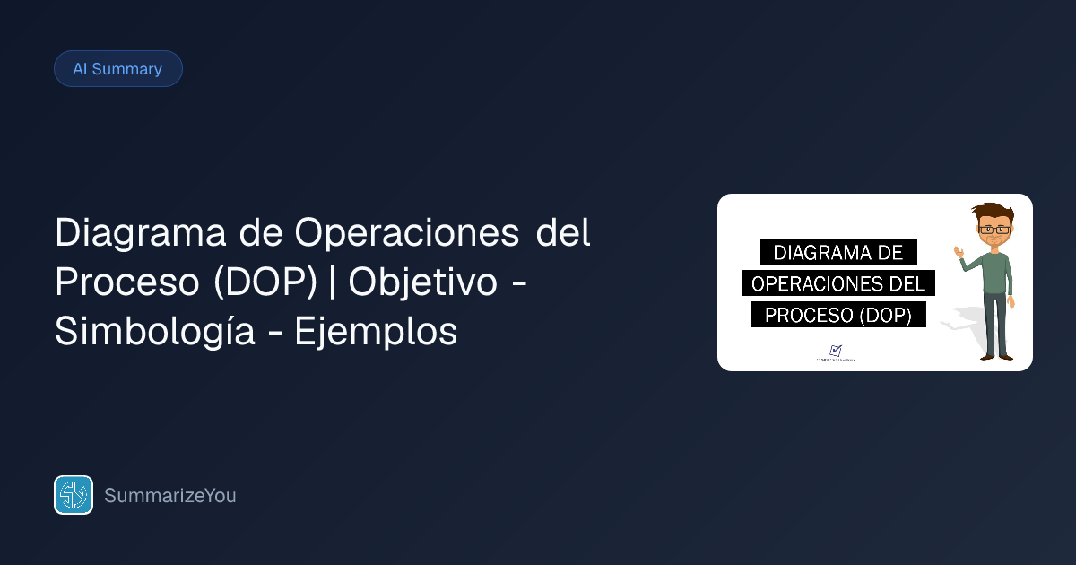 Ringkasan Diagrama de Operaciones del Proceso (DOP) | Objetivo ...